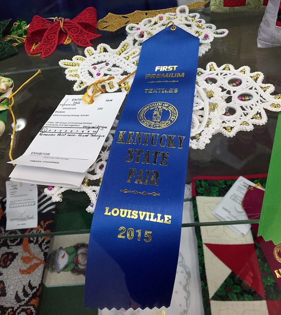 Blue Ribbon Ornaments